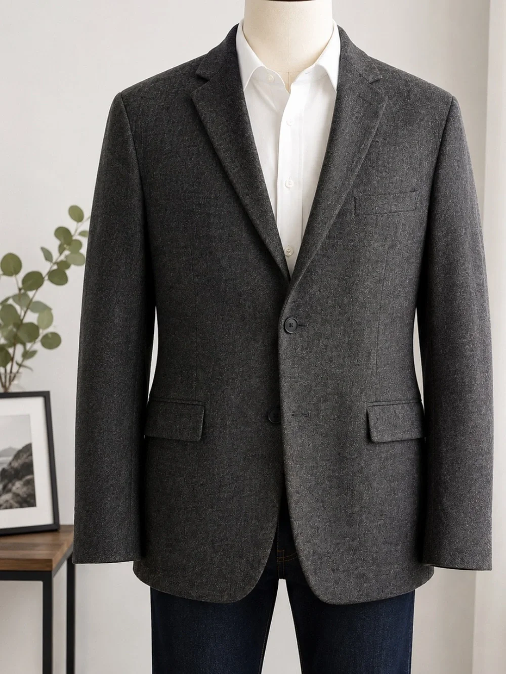 Rodd & Gunn Charcoal Gray Virgin Wool Blend Sport Coat Blazer Size 2XL